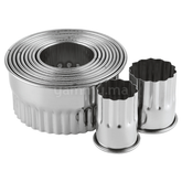 SET. 12 Emporte-pièces Ronds en Inox Hauteur 5 cm